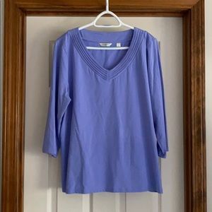 Liz Claiborne New York 1X Purple Tee